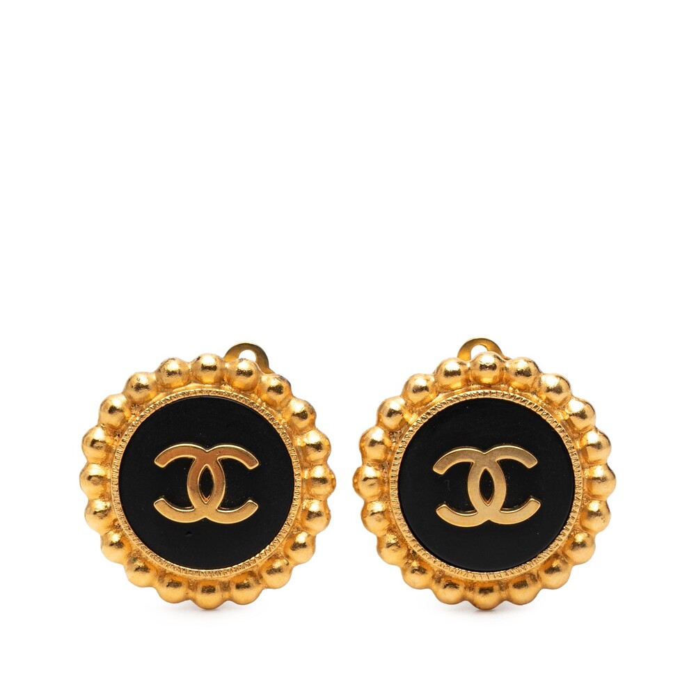 Chanel Cc Gold Plated And Enamel Button #272450C54B